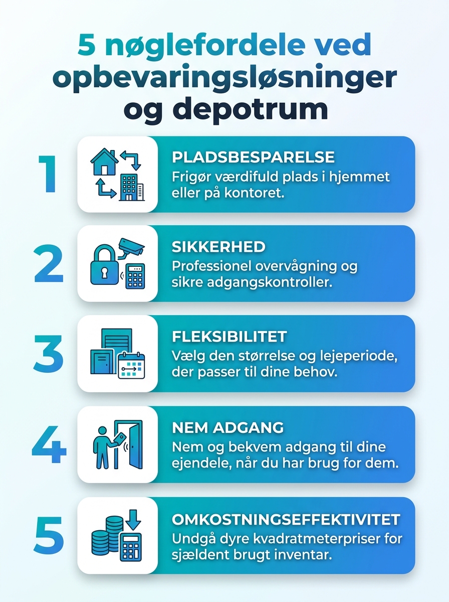 Opbevaringsløsninger og Depotrum: Guide til Sikker og Effektiv Opbevaring