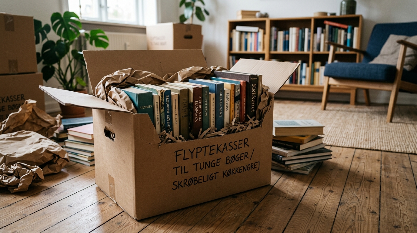 De bedste flyttekasser til tunge bøger og skrøbeligt køkkengrej